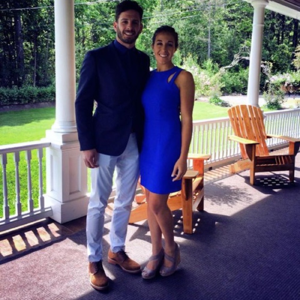 Blue cutout dress
